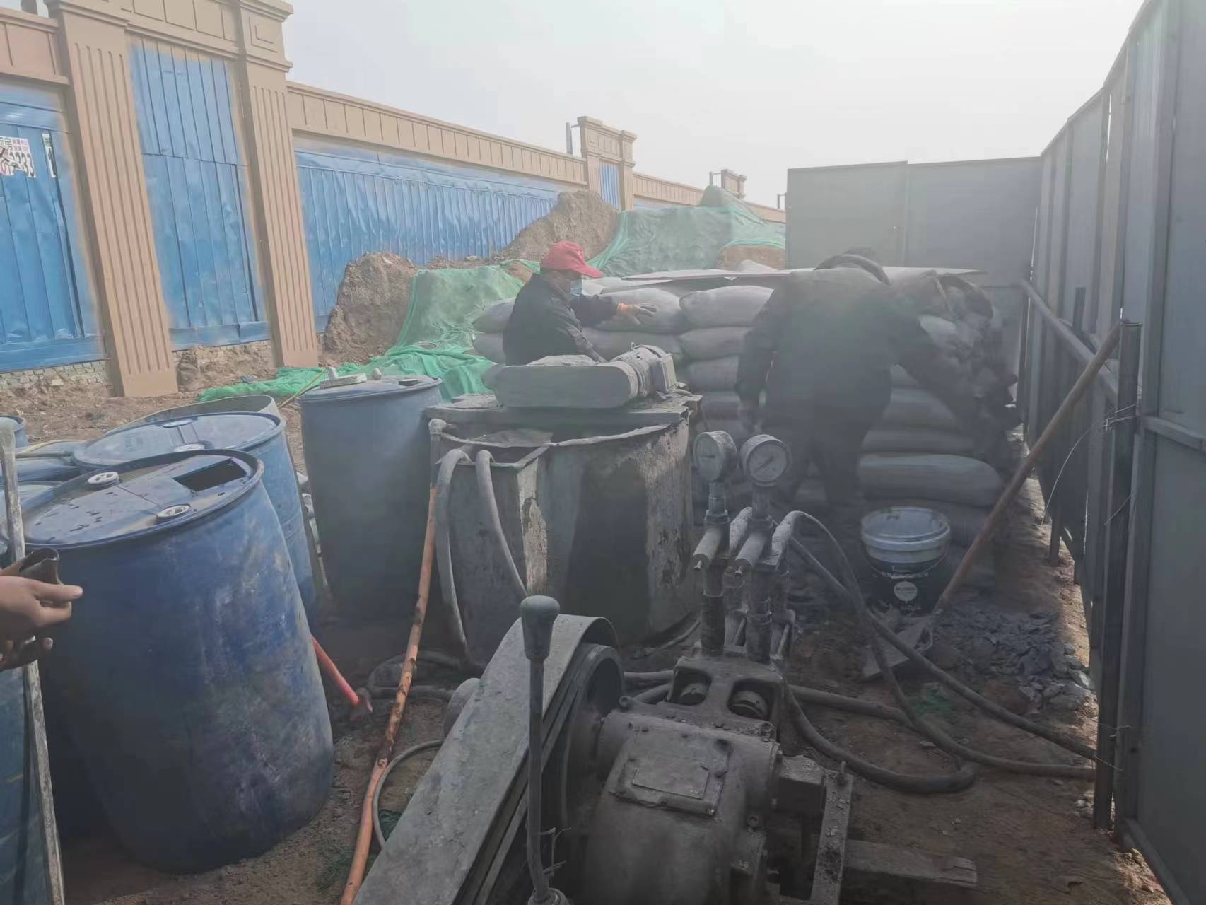 金江镇地基沉降注浆加固